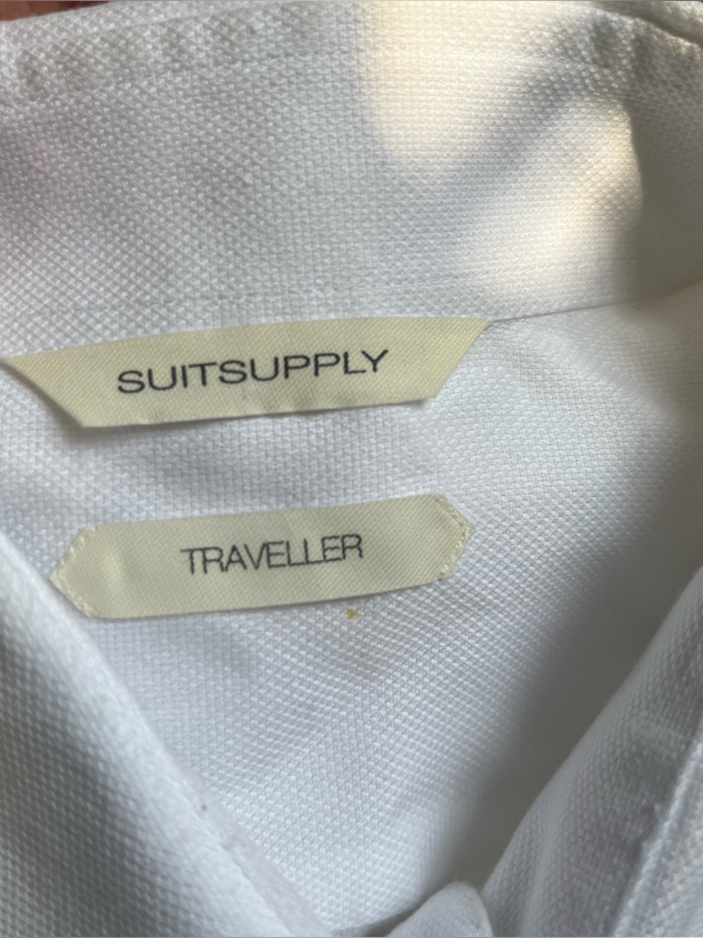 Suitsupply Traveller Dress Shirt Men’s 15 38 White Wrinkle Free Slim Fit - Picture 8 of 8